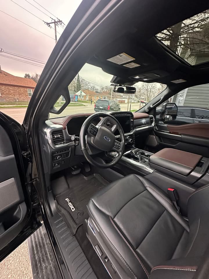 Ford F-150 leather interior detailed